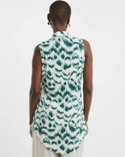 Dipped Back Sleeveless Shirt