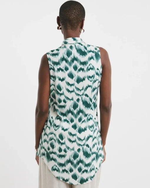 Dipped Back Sleeveless Shirt