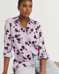 Dipped Back Viscose Shirt