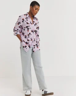 Dipped Back Viscose Shirt
