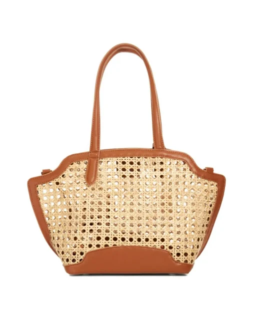 Dune Dinidecided Long Handle Rattan Shoulder Bag