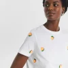 Embroidered Peach T-Shirt