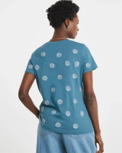 Embroidered Shell T-Shirt