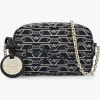 Emporio Armani Canvas Jacquard Navy Denim Camera Bag