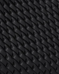 Emporio Armani Interwoven Black Shopper Bag With Pouch