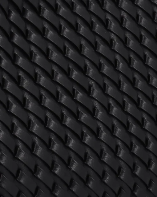 Emporio Armani Interwoven Black Shopper Bag With Pouch