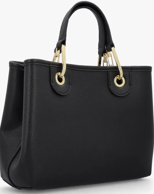 Emporio Armani Myea Black Shopper Bag With Pouch