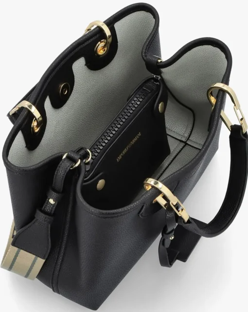 Emporio Armani Myea Black Shopper Bag With Pouch