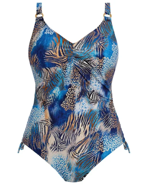 Fantasie Seraya Sands Wired V Neck Adjustable Swimsuit Denim