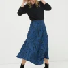 FatFace Pat Marble Midi Skirt