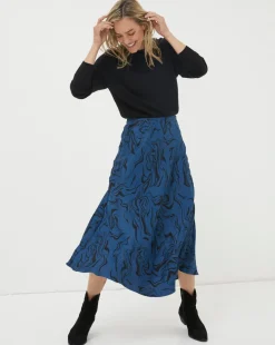 FatFace Pat Marble Midi Skirt