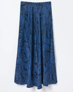 FatFace Pat Marble Midi Skirt