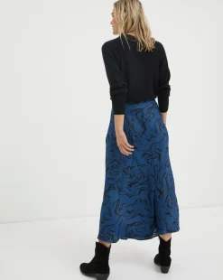 FatFace Pat Marble Midi Skirt