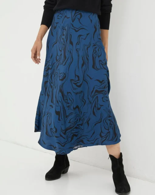 FatFace Pat Marble Midi Skirt