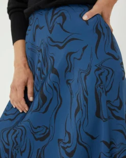 FatFace Pat Marble Midi Skirt