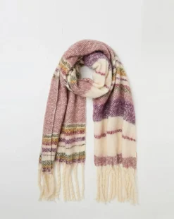 Fatface Stripe Boucle Scarf