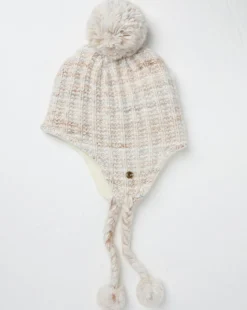 Fatface Textured Trapper Bobble Hat