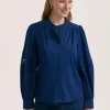 Finery London Balloon Sleeve Cut Out Shirt