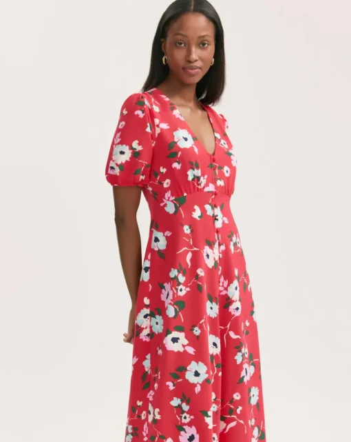 Finery London Button Up Floral Dress