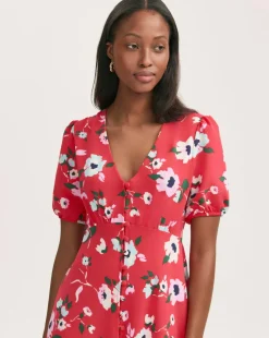 Finery London Button Up Floral Dress