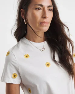 Floral Embriodered T-Shirt