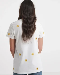 Floral Embriodered T-Shirt