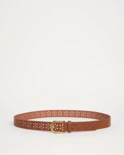 Flower Laser Cut Jean Belt