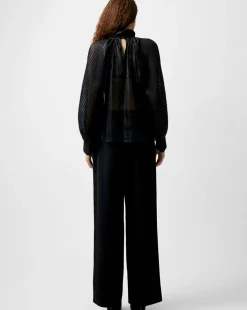 French Connection Beth Lurex Keyhole Top