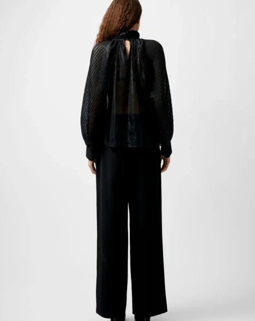 French Connection Beth Lurex Keyhole Top