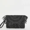 Fringe Raffia Oversized Clutch Bag