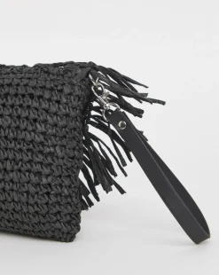Fringe Raffia Oversized Clutch Bag