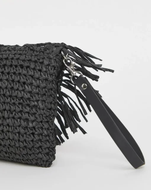 Fringe Raffia Oversized Clutch Bag
