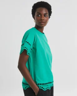 Green Broderie T-Shirt