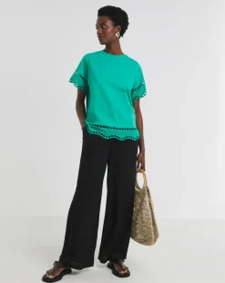 Green Broderie T-Shirt