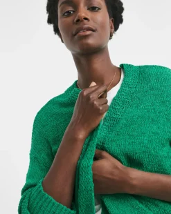 Green Edge To Edge Cardigan