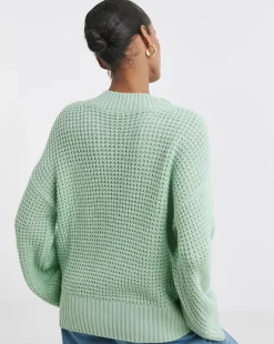 Green Waffle Jumper