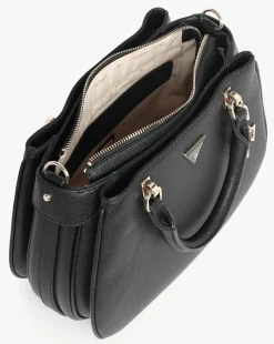 Guess Fedora Black Shoulder Satchel Bag