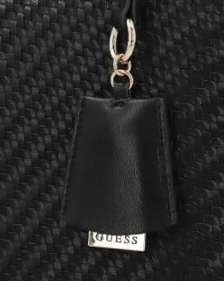 Guess Francy Woven Black Tote Bag