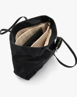 Guess Large Power Play 2 Black Logo Tech Tote Bag