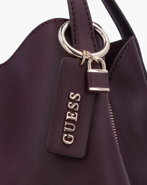 Guess Sora Girlfriend Burgundy Carryall Shoulder Bag