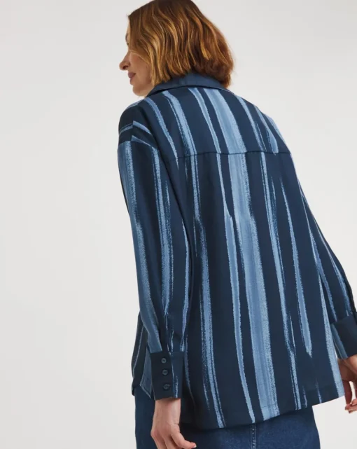 Herringbone Collar Detail Blouse