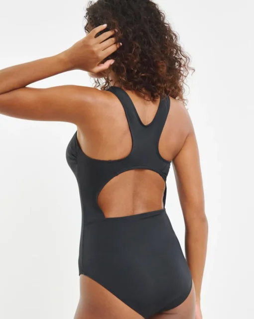 High Neck Swimsuit Black