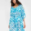 Ikat Print Beach Kaftan