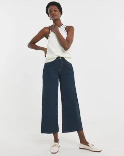 24/7 Indigo Wide Crop Jeans