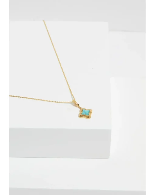 Inicio Aqua Clover Pendant - Gift Pouch