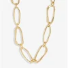 Inicio Gold Plated Polished Link Necklace - Gift Pouch