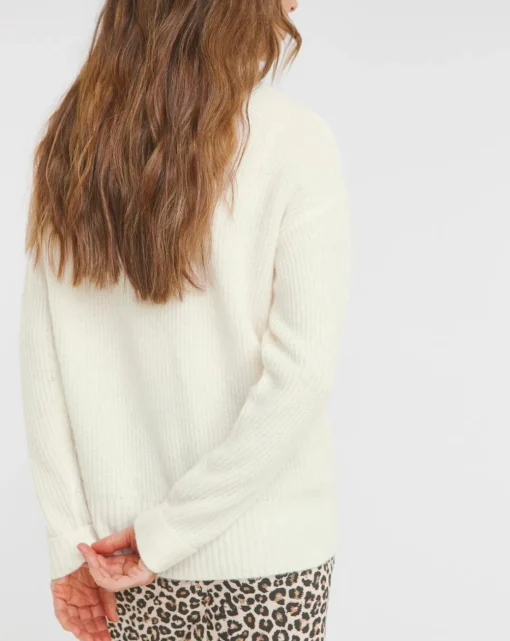 Ivory button Through Cardigan
