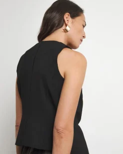 Joanna Hope Asymmetrical Waistcoat With Gold Detail