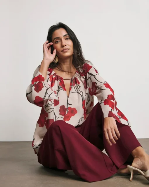 Joanna Hope Blouse With Neck Detail