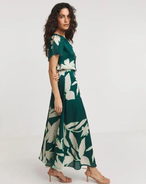 Joanna Hope Blouson Split Sleeve Dress